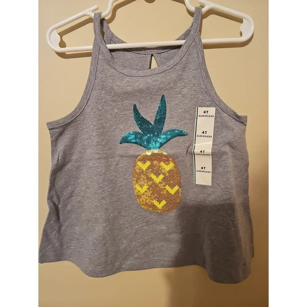 Cat & Jack TODDLER GIRLS LOT‎ OF 2 TANK TOPS SIZE 4T
